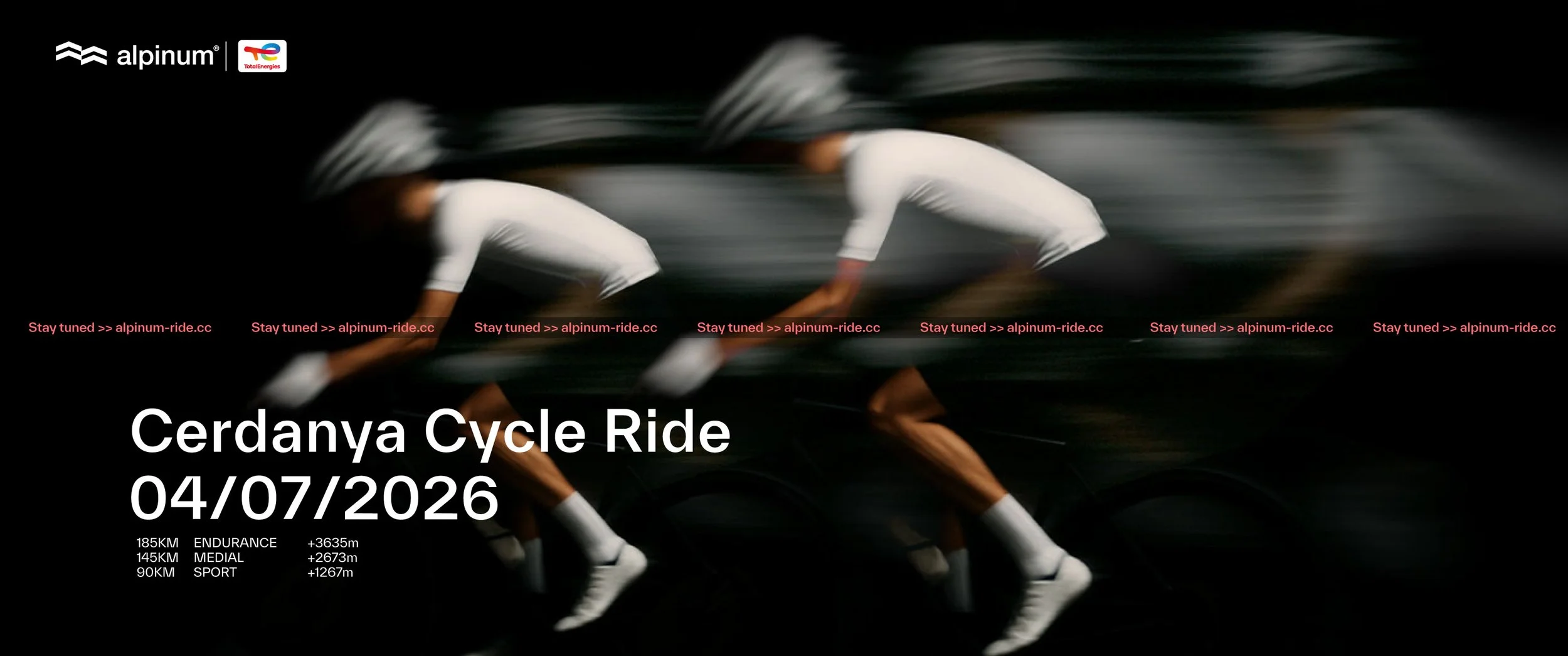 Branding and visual identity for Alpinum 2026 — high-altitude cycling event in the Pyrenees.