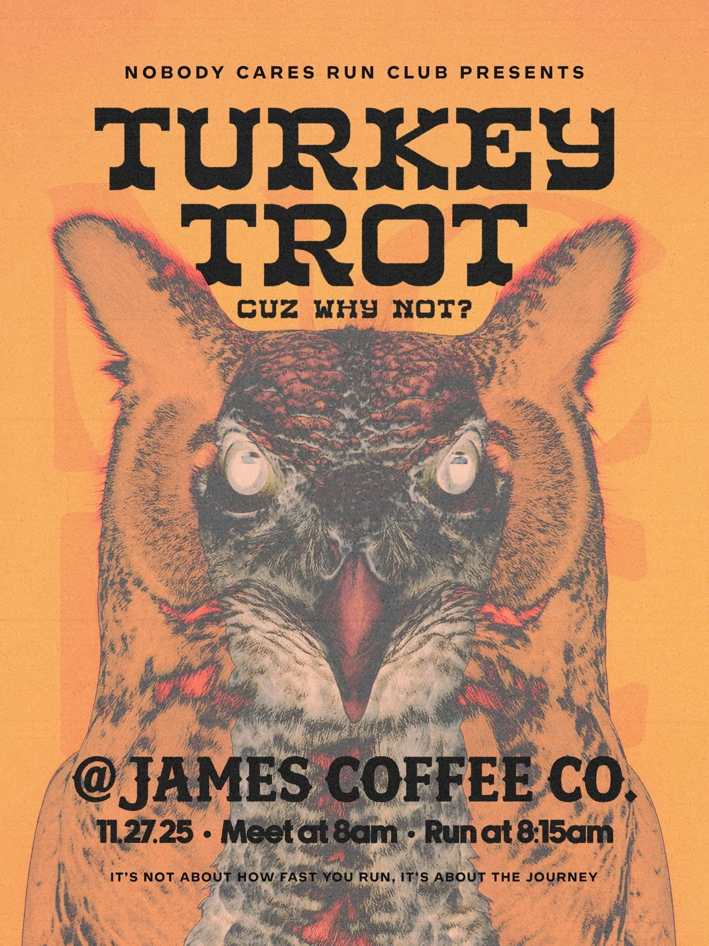 Last minute? So what. Gather your friends, family, and neighbors for a fun run starting at @jamescoffeeco in the heart of Esco.

This scenic 5K route will take you through the familiar streets of our hometown.

When: Thanksgiving Morning 11.27
Where: