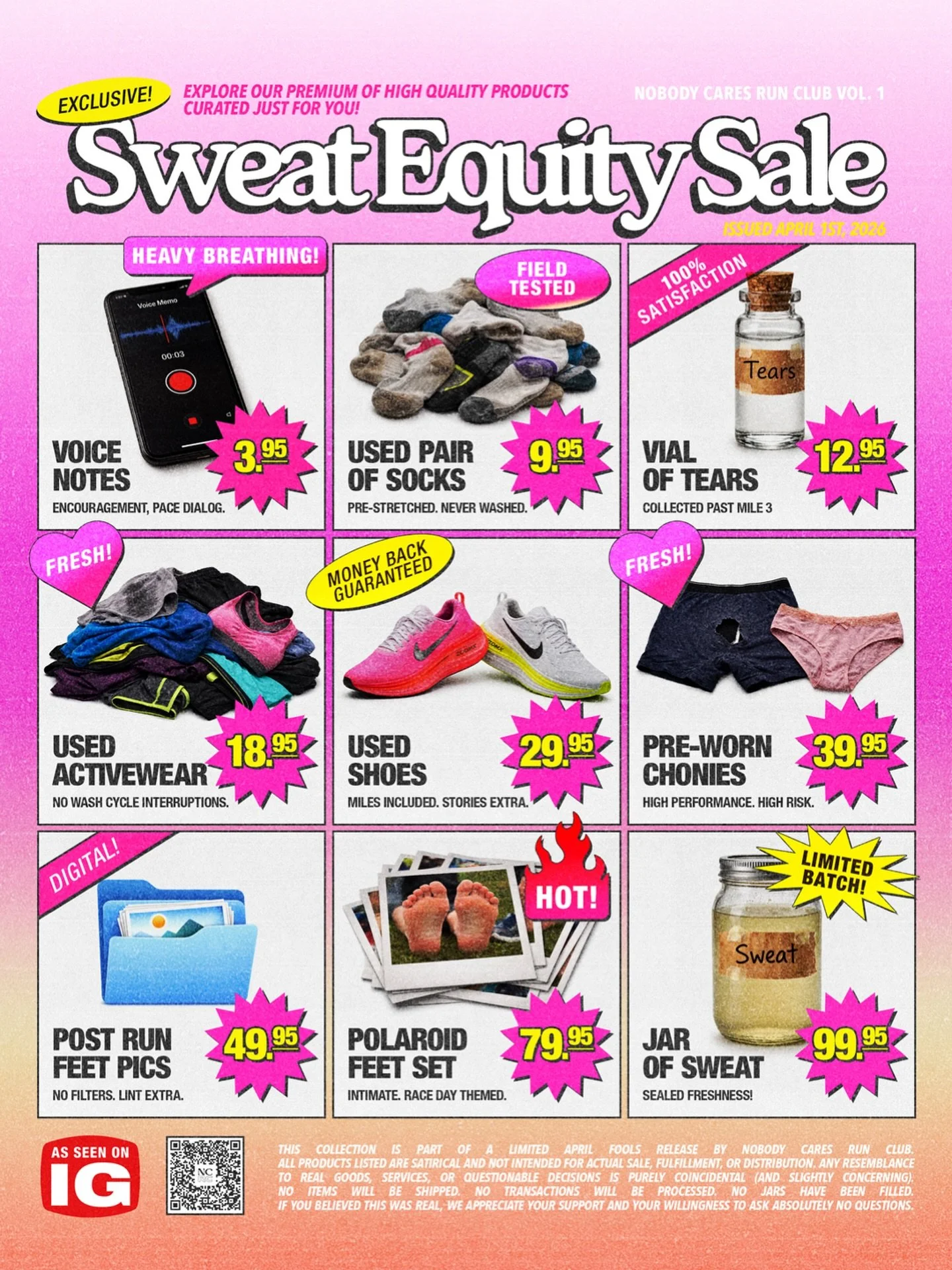 Real talk, we need your help!

Everything we do comes out of pocket. From race entries to gear to making sure these runs keep happening week after week.

So we&rsquo;re opening up a small offering to help support the club.

A small collection of item