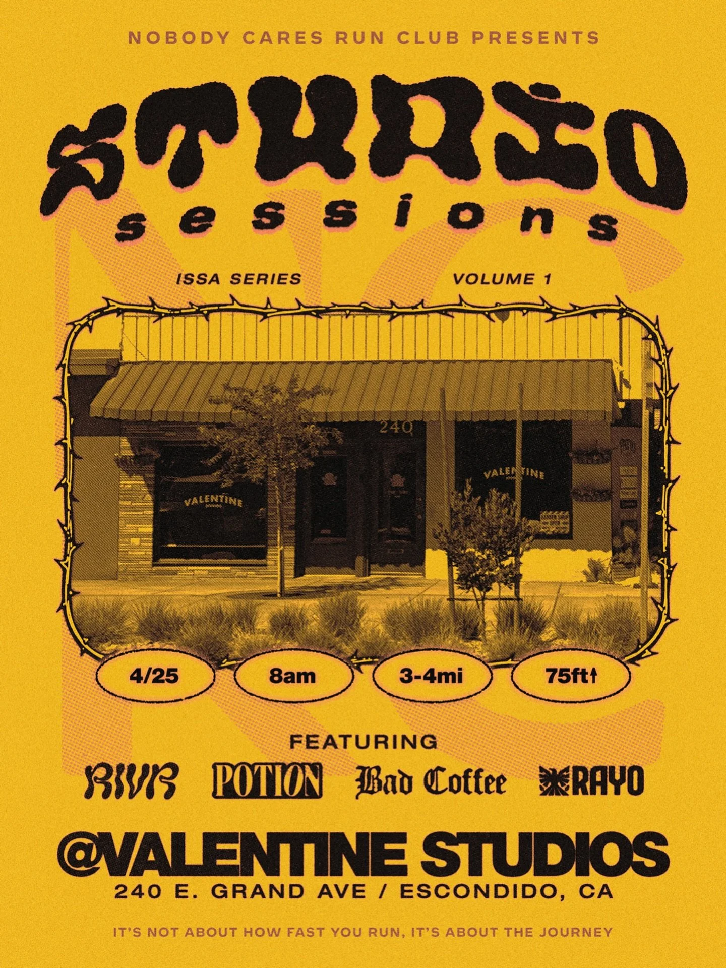 Studio Sessions, our newest recurring event, hosted at @valentinestudios.escondido right here in the heart of Escondido. We&rsquo;re hitting a portion of Escondido Creek Trail this Saturday, and if you&rsquo;ve got a little extra in the tank, keep ro