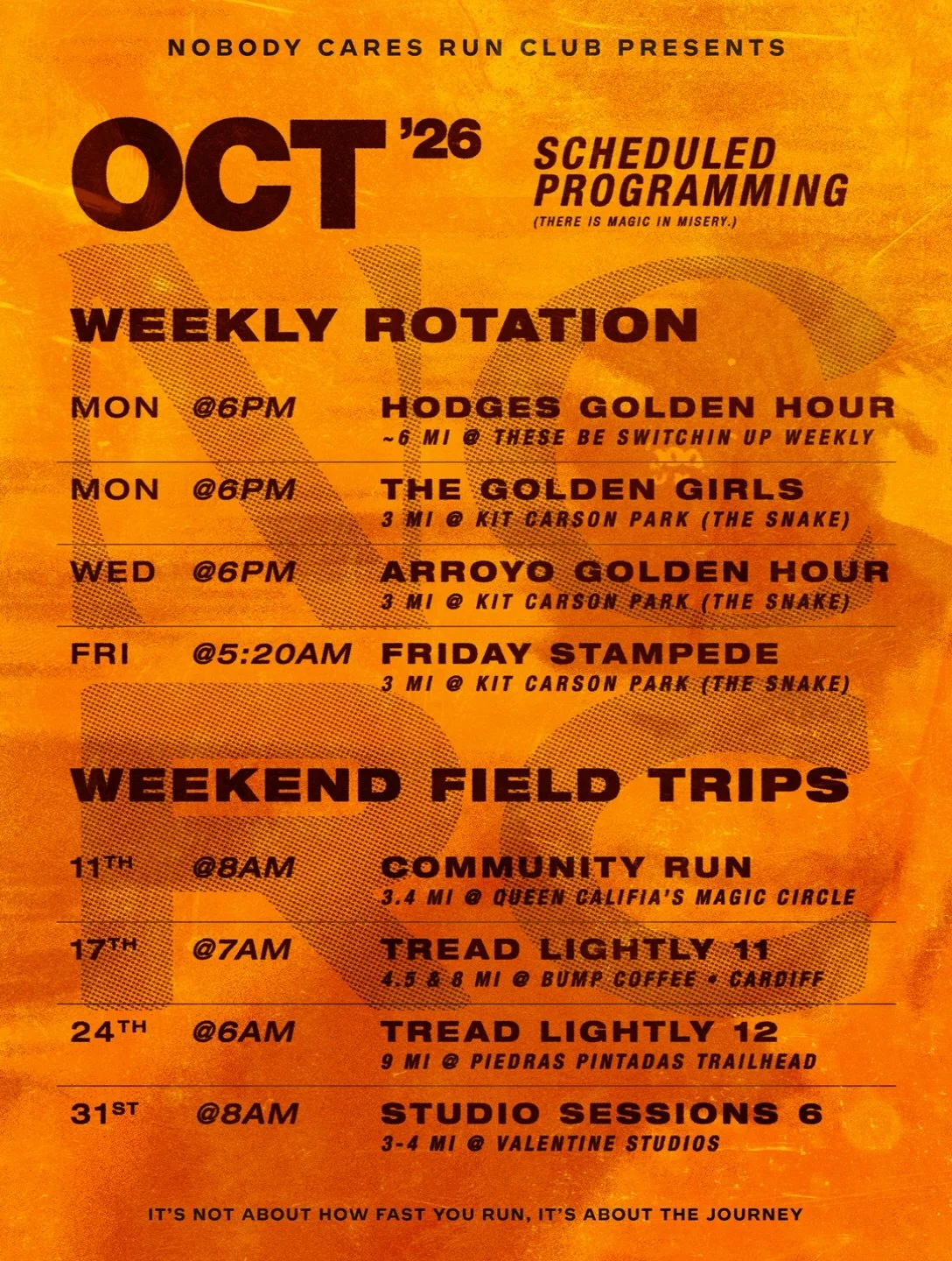 The monthly schedule is back, and October has us bouncing around North County San Diego, getting back on the trails, and somehow squeezing two Tread Lightly&rsquo;s into one month. A little double, double, toil and trouble?

We&rsquo;re kicking thing