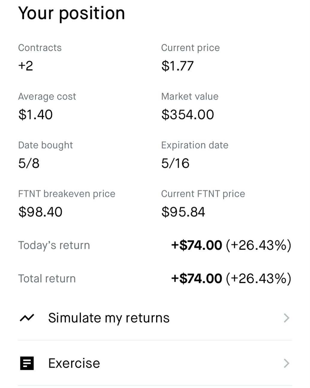 Traded Fortinet successfully this morning 💰