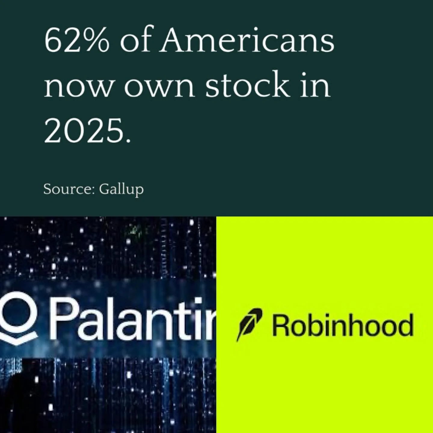 62% of Americans now own stock, according to Gallup &mdash; are you part of the movement?

Investing isn&rsquo;t just for the wealthy anymore. With stock brokerage apps, many let you start with as little as $1. No excuses, no barriers &mdash; just op