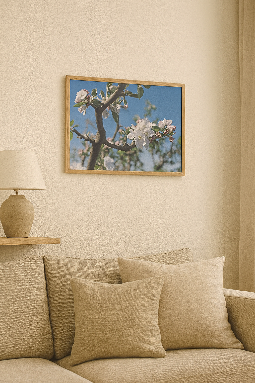 canvastavla-naturmotiv-appelblom-appeltrad-blommor-sommar-ven-hven-seoskonst.se-seos-konst