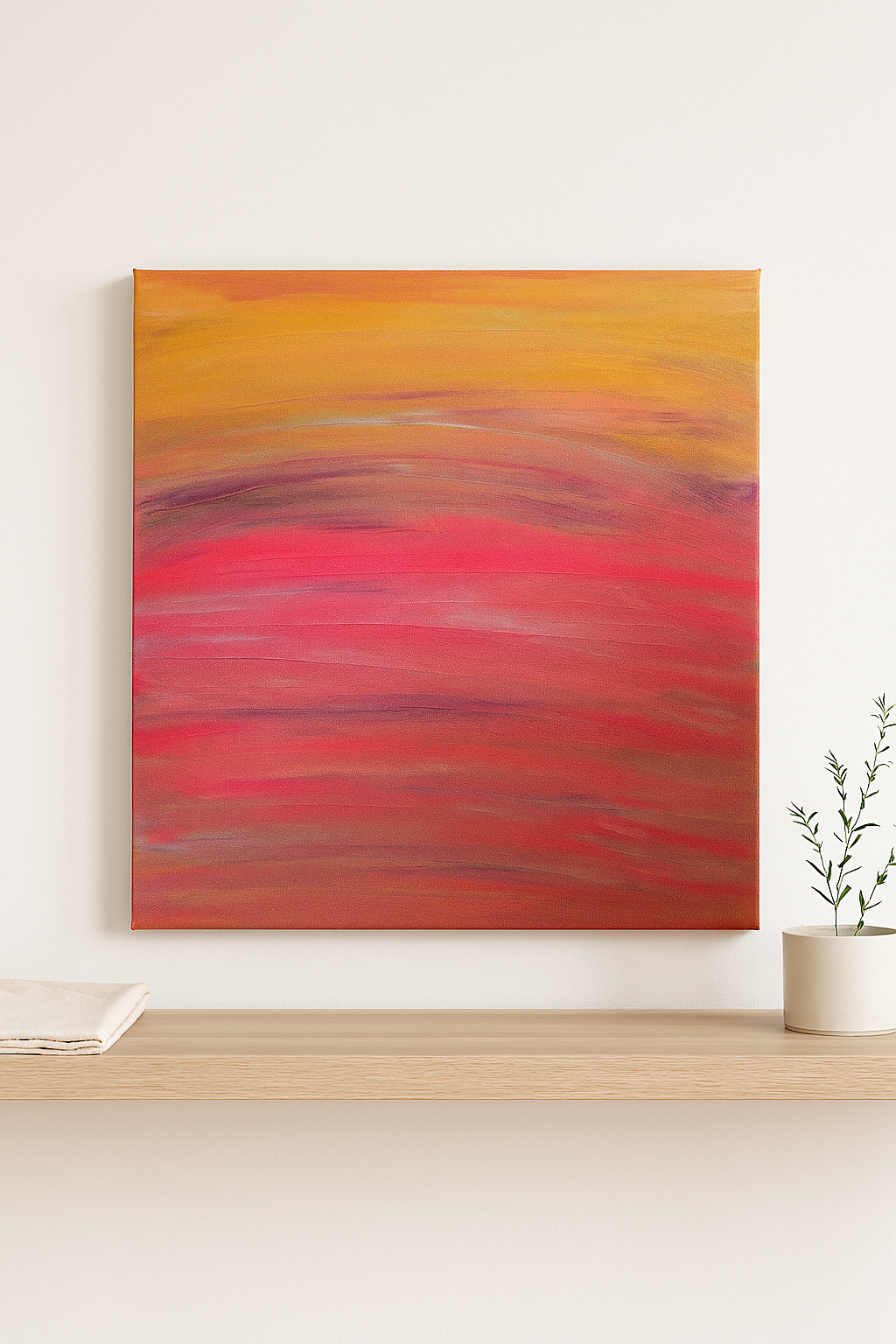 Edges-Abstrakt-Tavla-Farg-Rosa-Lila-kvadratisk-seoskonst.se-seos-konst-skane