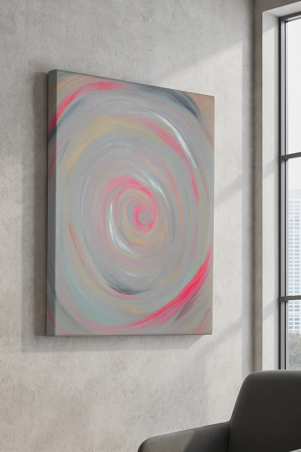 abstrakt-tavla-kontor-seoskonst.se-neontavla-rosa-lila-SEOS-KONST-mockup
