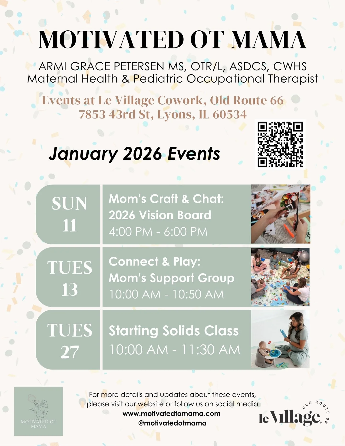 🎉New Groups &amp; Events Location! 

Excited to be hosting 3 in-person events at @levillagecowork_oldroute66 in Lyons this coming January.

Le Village is a community-led coworking space with onsite childcare. It&rsquo;s a great set-up, especially if