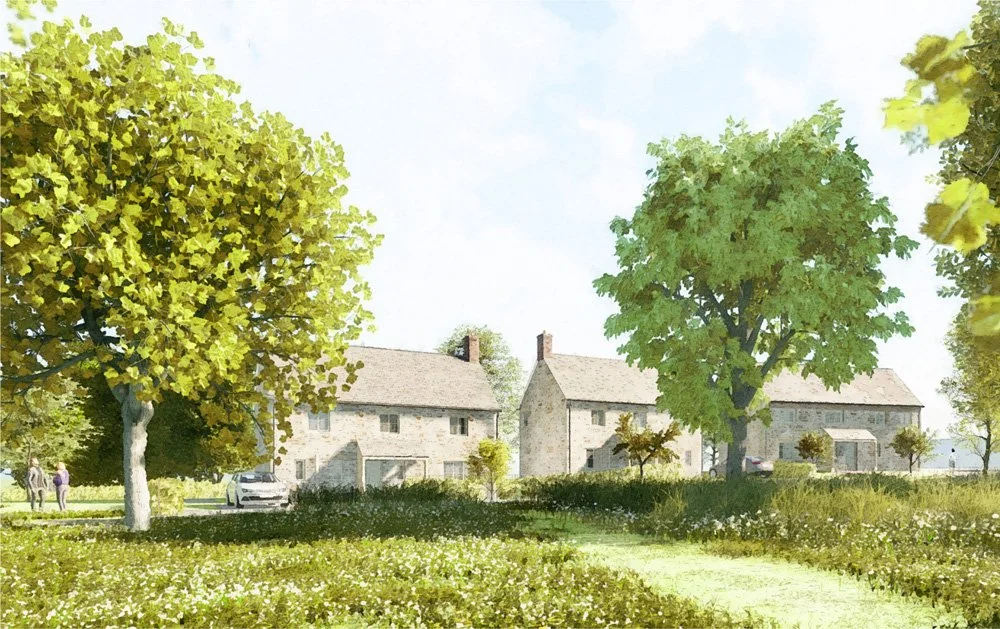 Sketch of outside space landscape