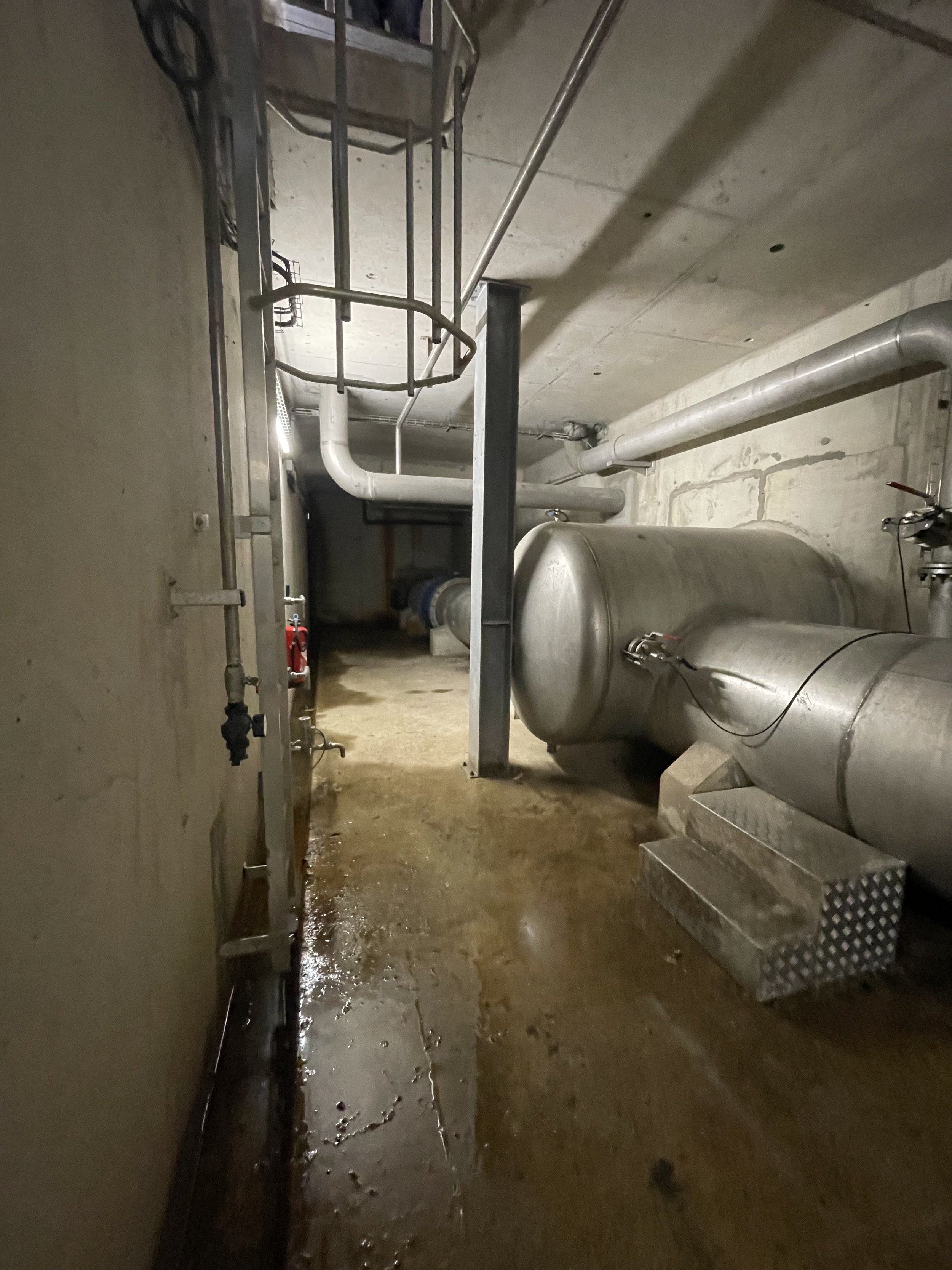 Béton poreux et gaz en espace confiné