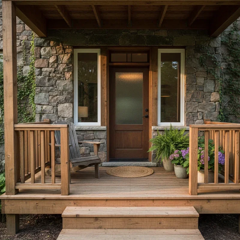 Wood Deck Front Porch Ideas