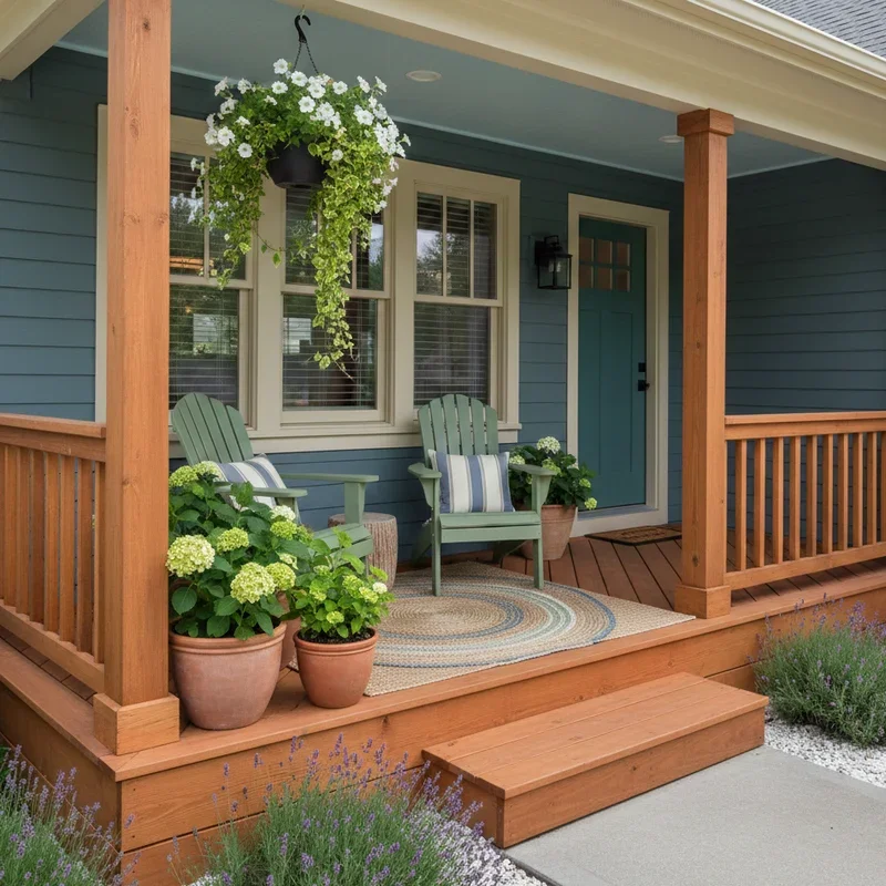 Wood Deck Front Porch Ideas