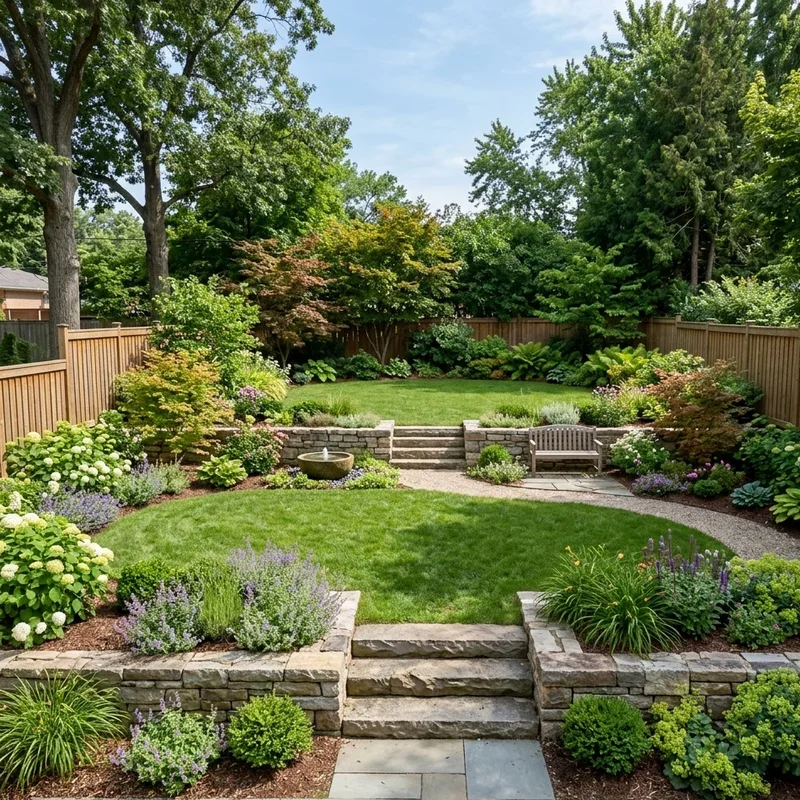 Rectangular Backyard Landscape Ideas