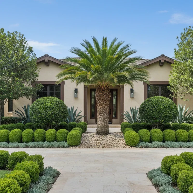 Front Yard Sago Palm Landscape Ideas