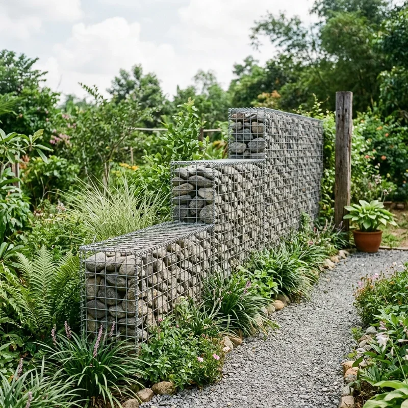 Narrow Gabion Fence Ideas