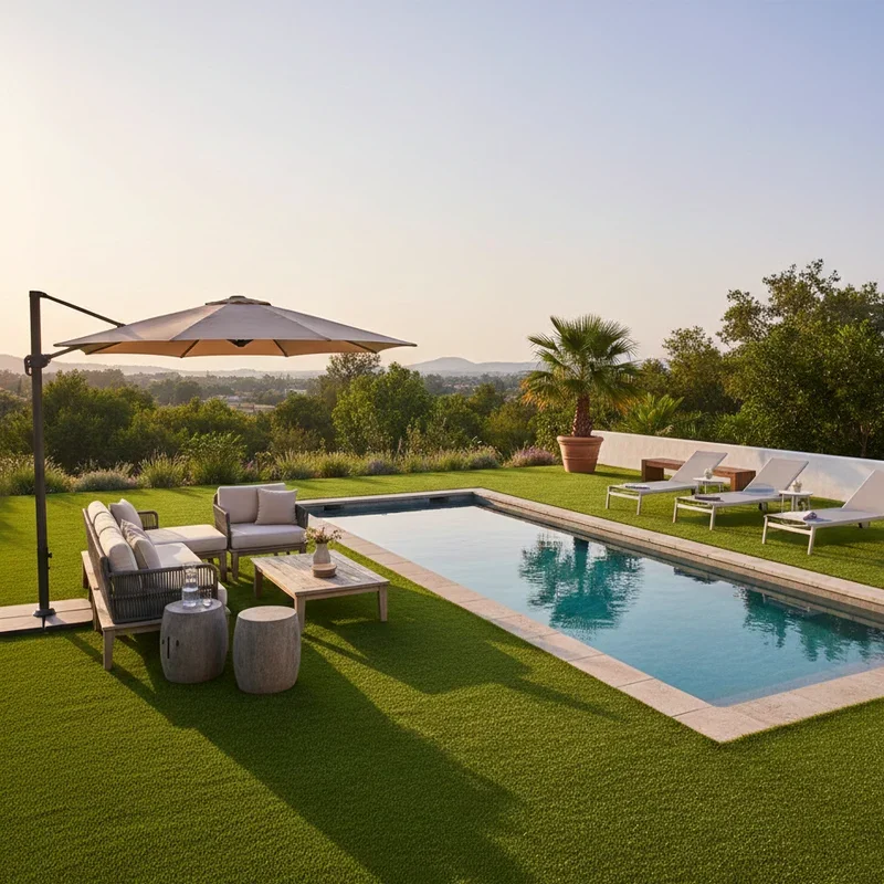 Turf Around Pool Ideas