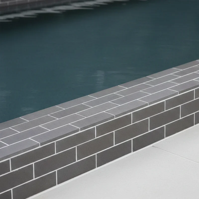 Grey Pool Waterline Tile Ideas