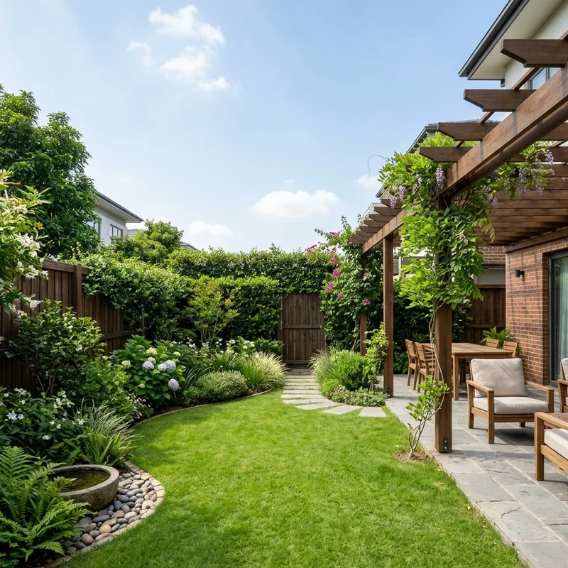 Rectangular Backyard Landscape Ideas