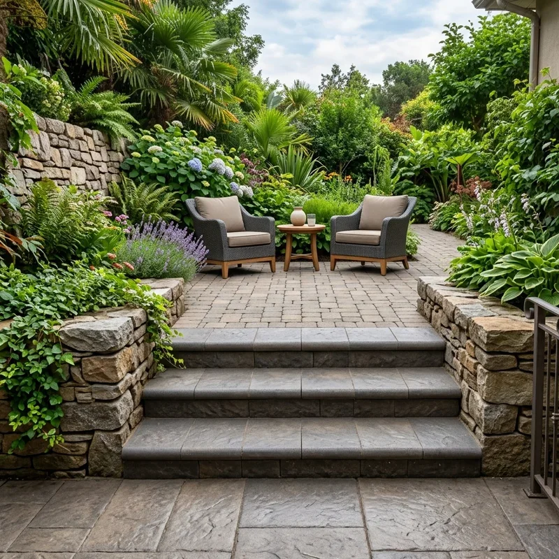 Step Down Patio Ideas