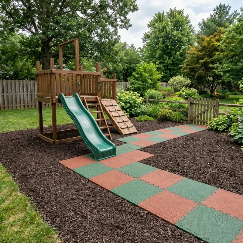 Backyard Playground Mulch Ideas