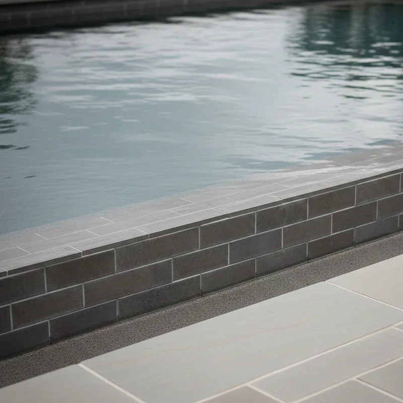 15 Grey Pool Waterline Tile Ideas for a Modern Look