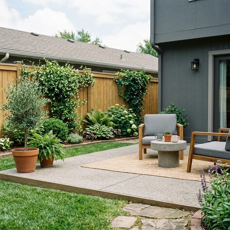 15 Concrete Back Patio Ideas for Stylish Outdoor Spaces
