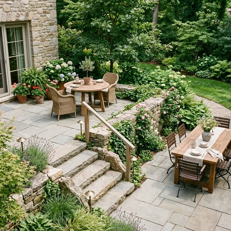 Step Down Patio Ideas