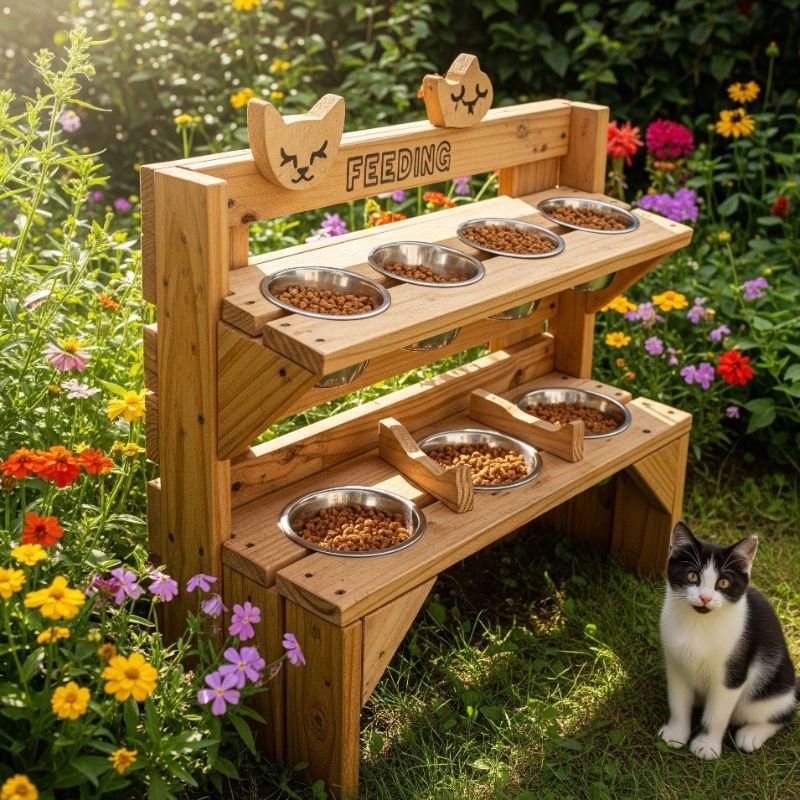 15 Outdoor Cat Feeding Station Ideas That Cats Will Love