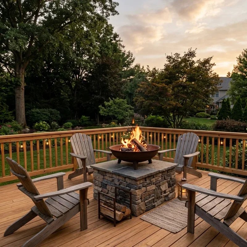 Deck With Fire Pit Ideas