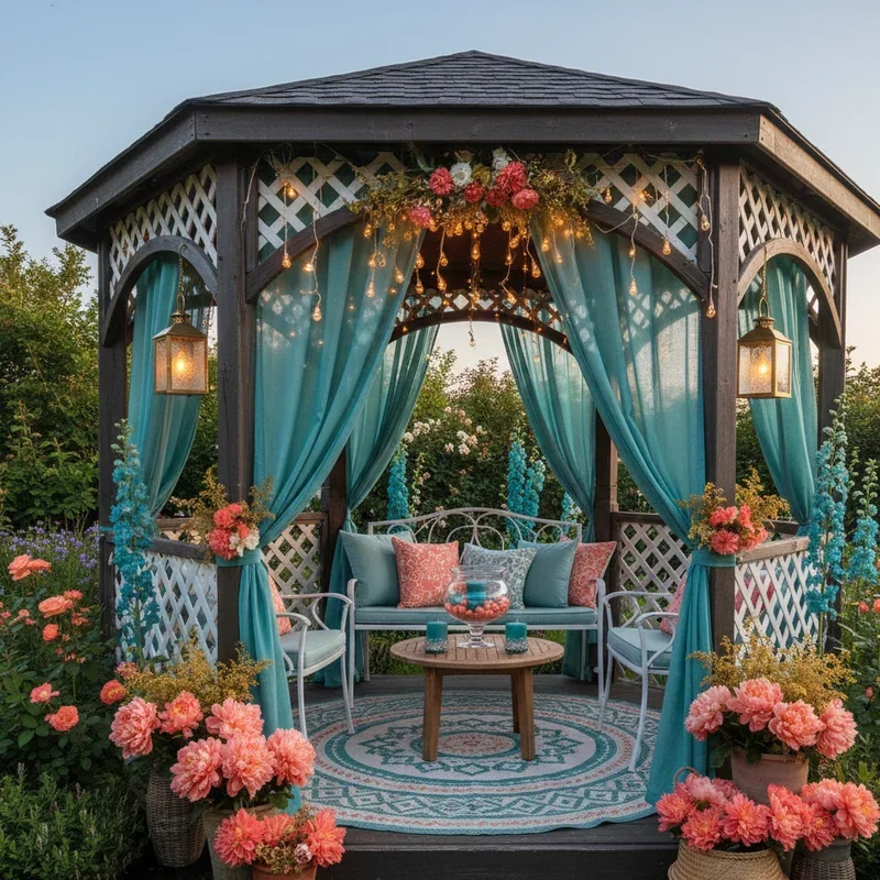 Backyard Gazebo Decorating Ideas