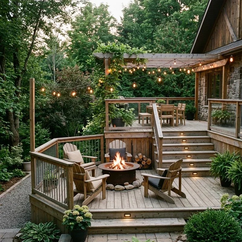 Deck With Fire Pit Ideas