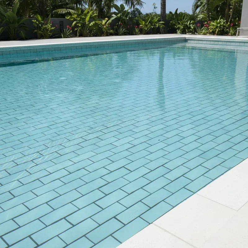 White Pool Tile Ideas