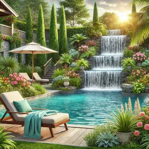 15 Stunning Waterfall Pool Ideas for Backyard Bliss