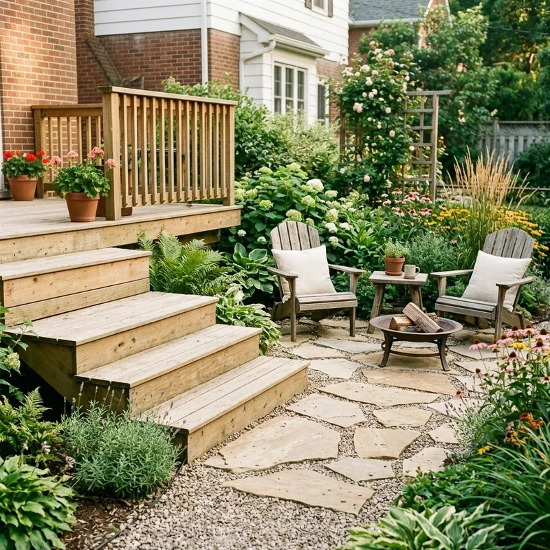 Step Down Patio Ideas