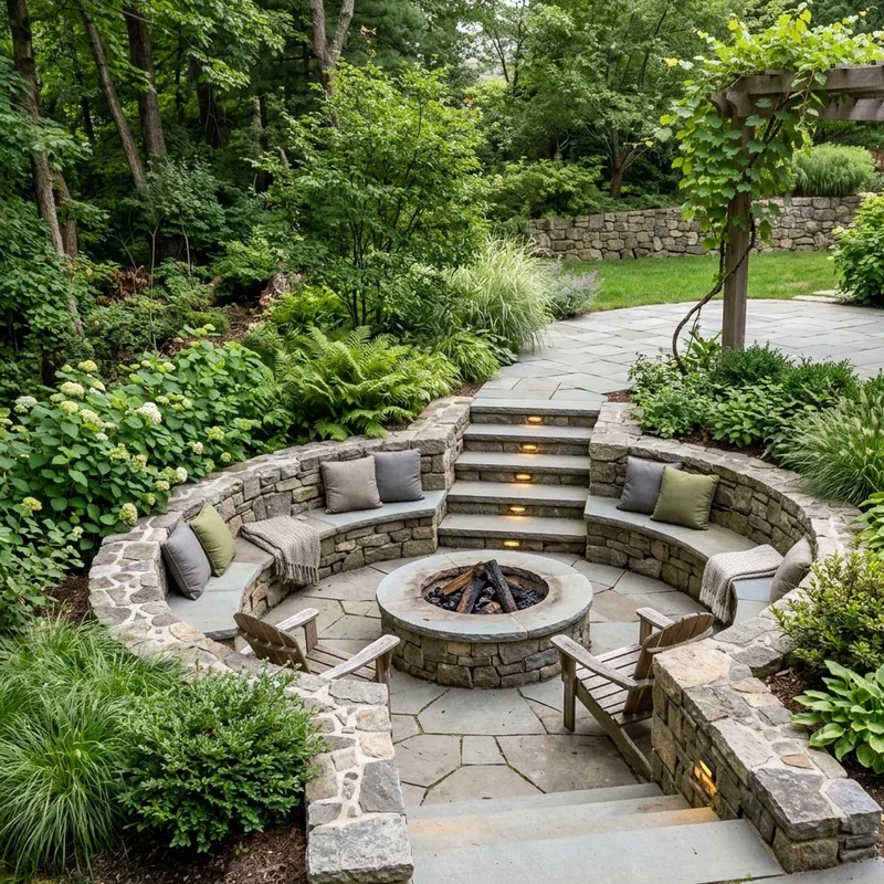 Step Down Patio Ideas