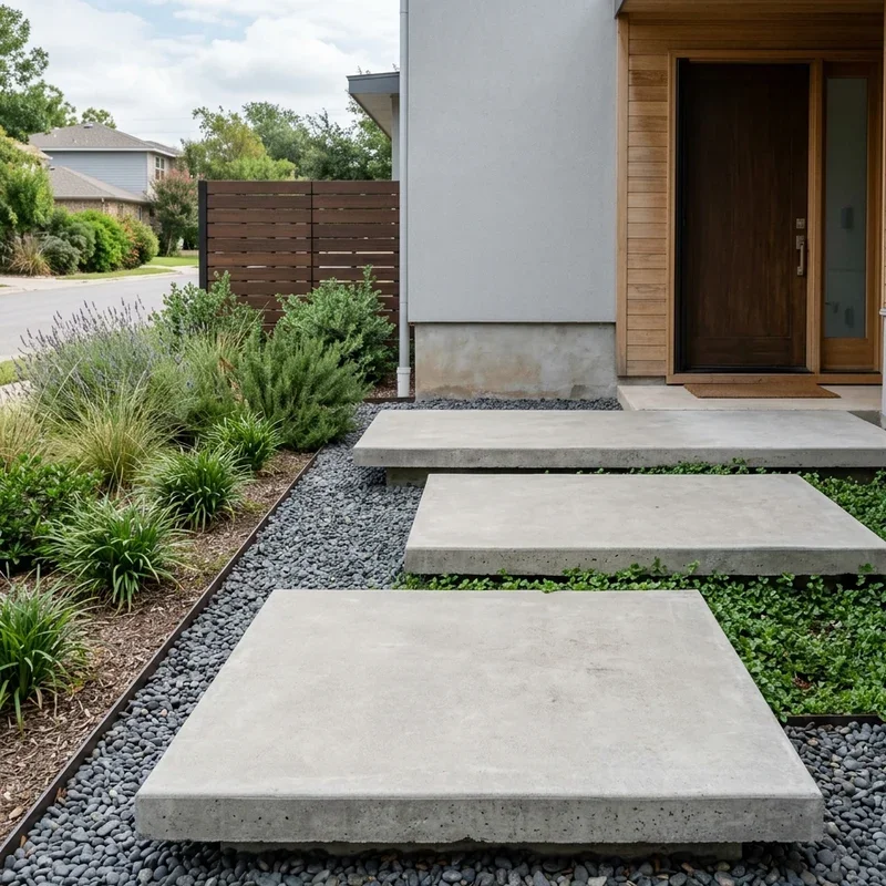 Front Yard Concrete Patio Ideas