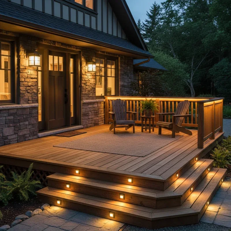Wood Deck Front Porch Ideas