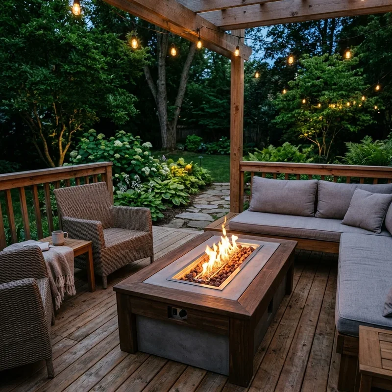 Deck With Fire Pit Ideas