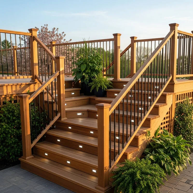 15 Deck Stairs Ideas to Upgrade Your Backyard Look