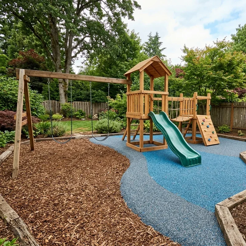 Backyard Playground Mulch Ideas
