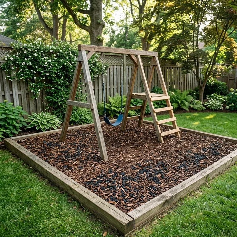 Backyard Playground Mulch Ideas