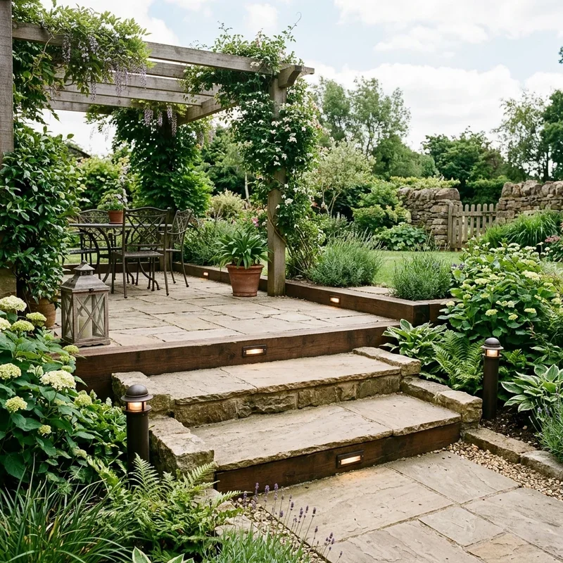 Step Down Patio Ideas