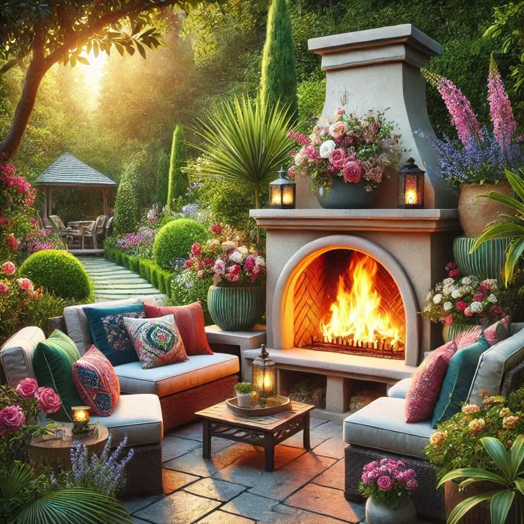 Small Outdoor Fireplace Ideas