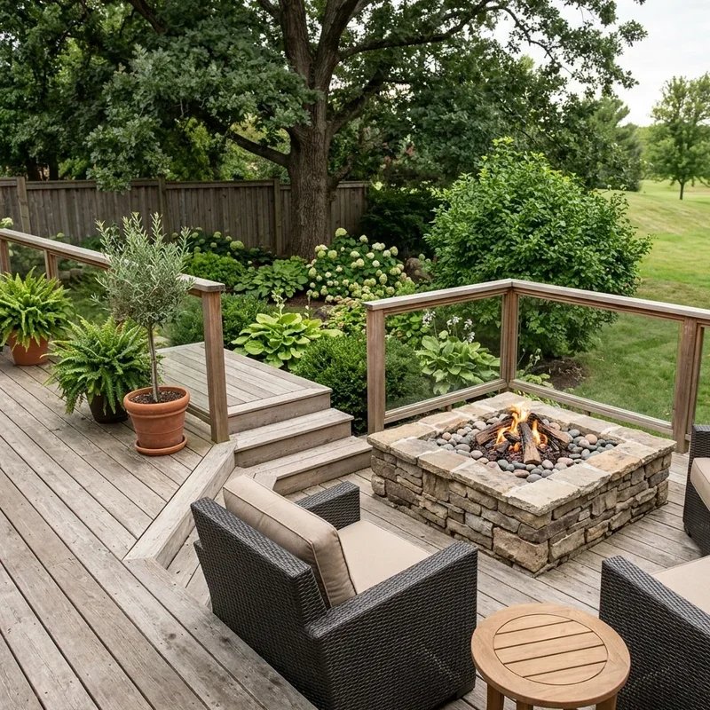Deck With Fire Pit Ideas