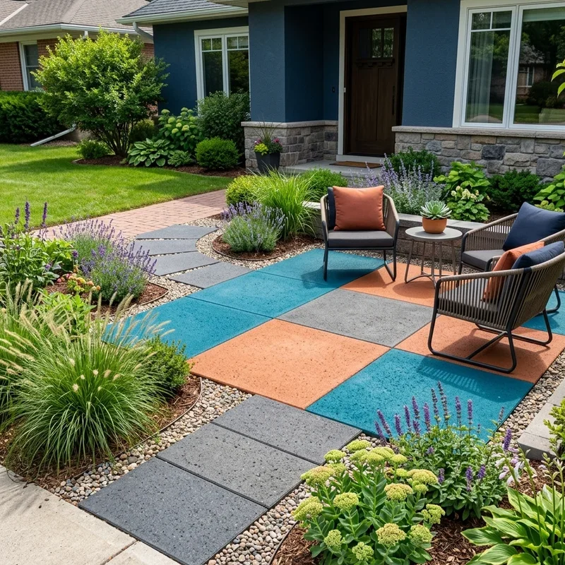 Front Yard Concrete Patio Ideas