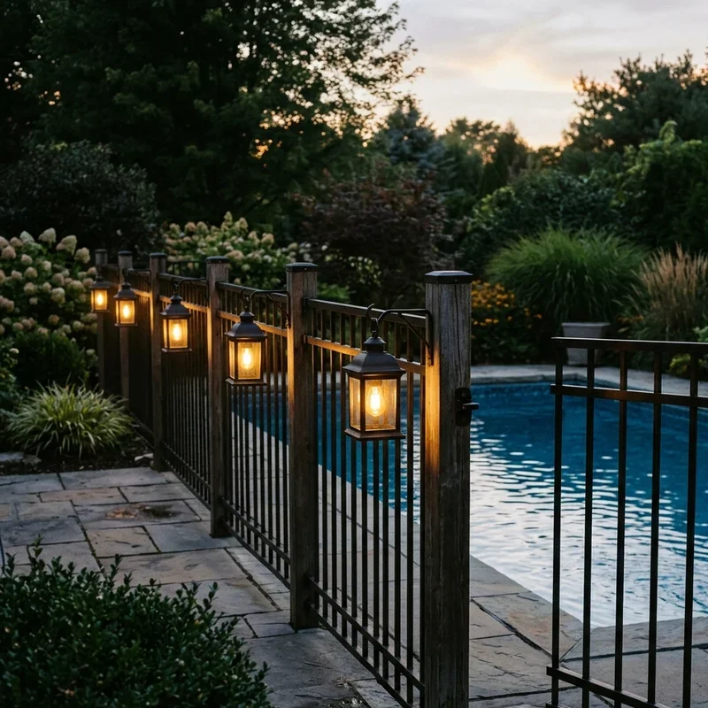 Pool Fence Lighting Ideas
