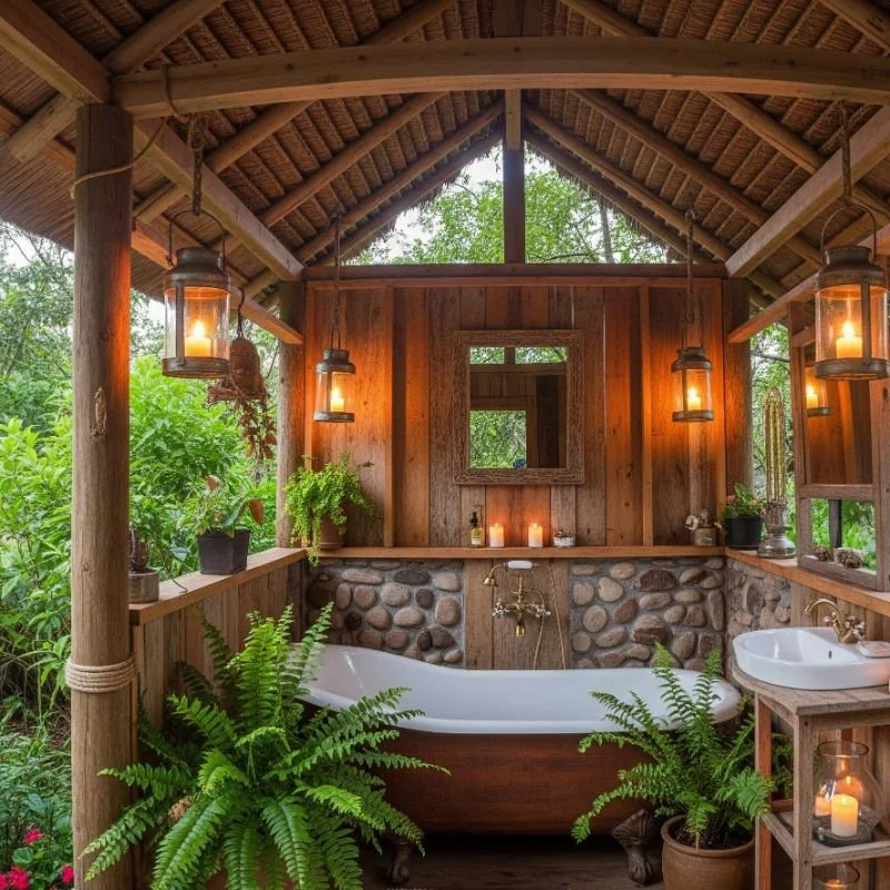 Rustic Outdoor Bathroom Ideas