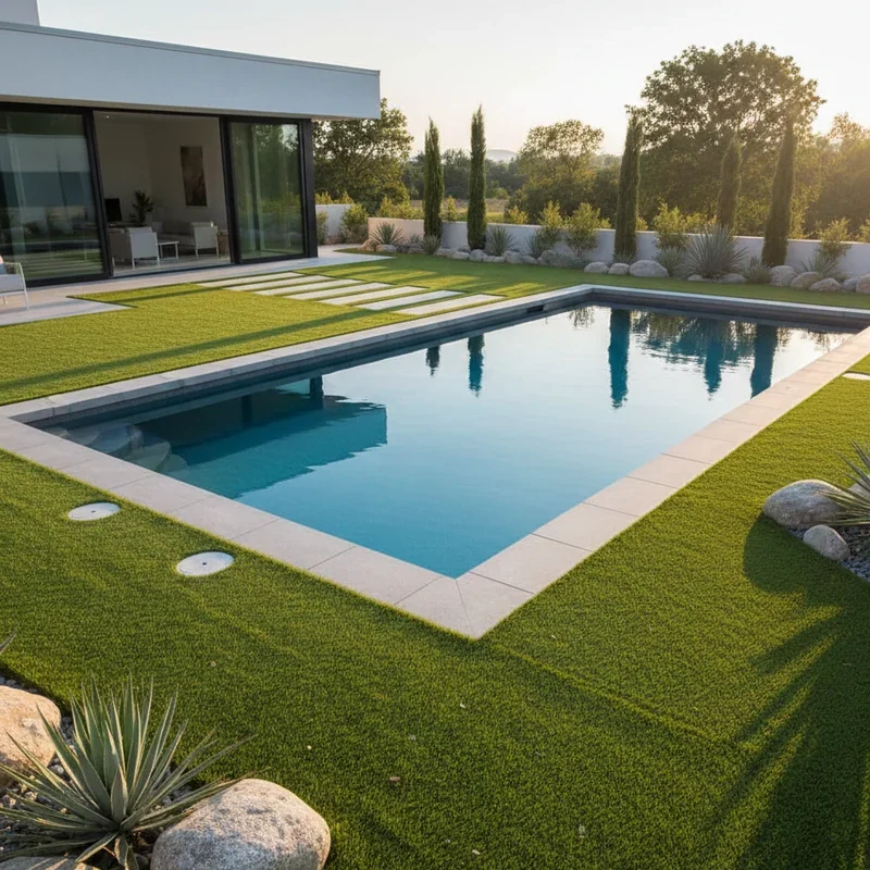 Turf Around Pool Ideas
