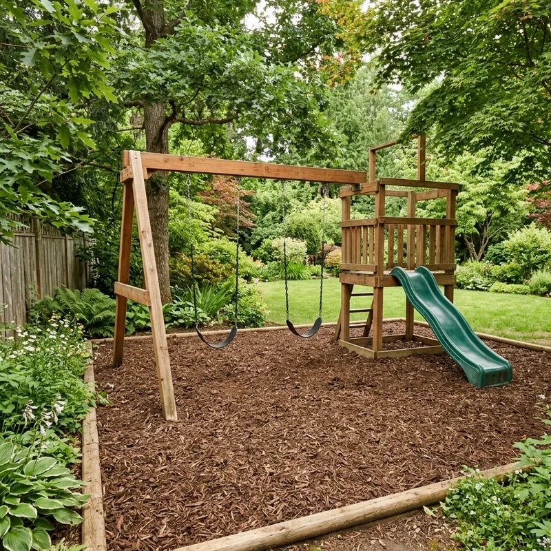 Backyard Playground Mulch Ideas