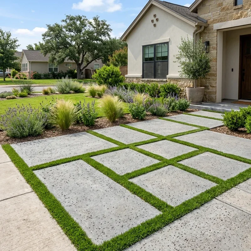 Front Yard Concrete Patio Ideas