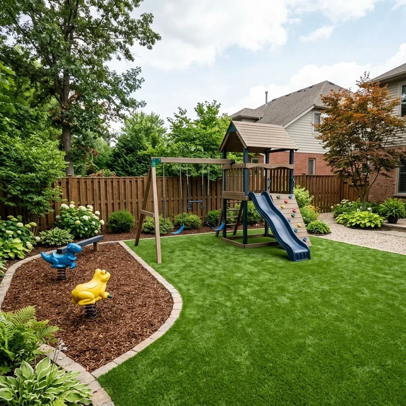 Backyard Playground Mulch Ideas